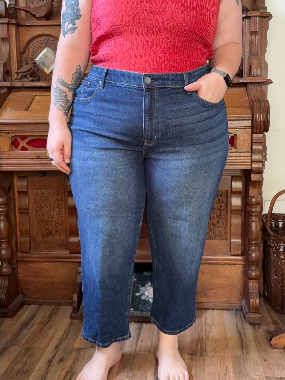 Lane Bryant Mid Rise Boyfriend Crop Capri